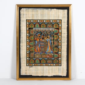 EGYPTIAN PAPYRUS PAINTING