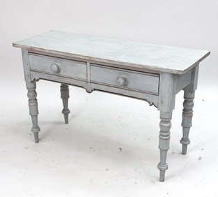 ANTIQUE COUNTRY PAINTED PINE DESK