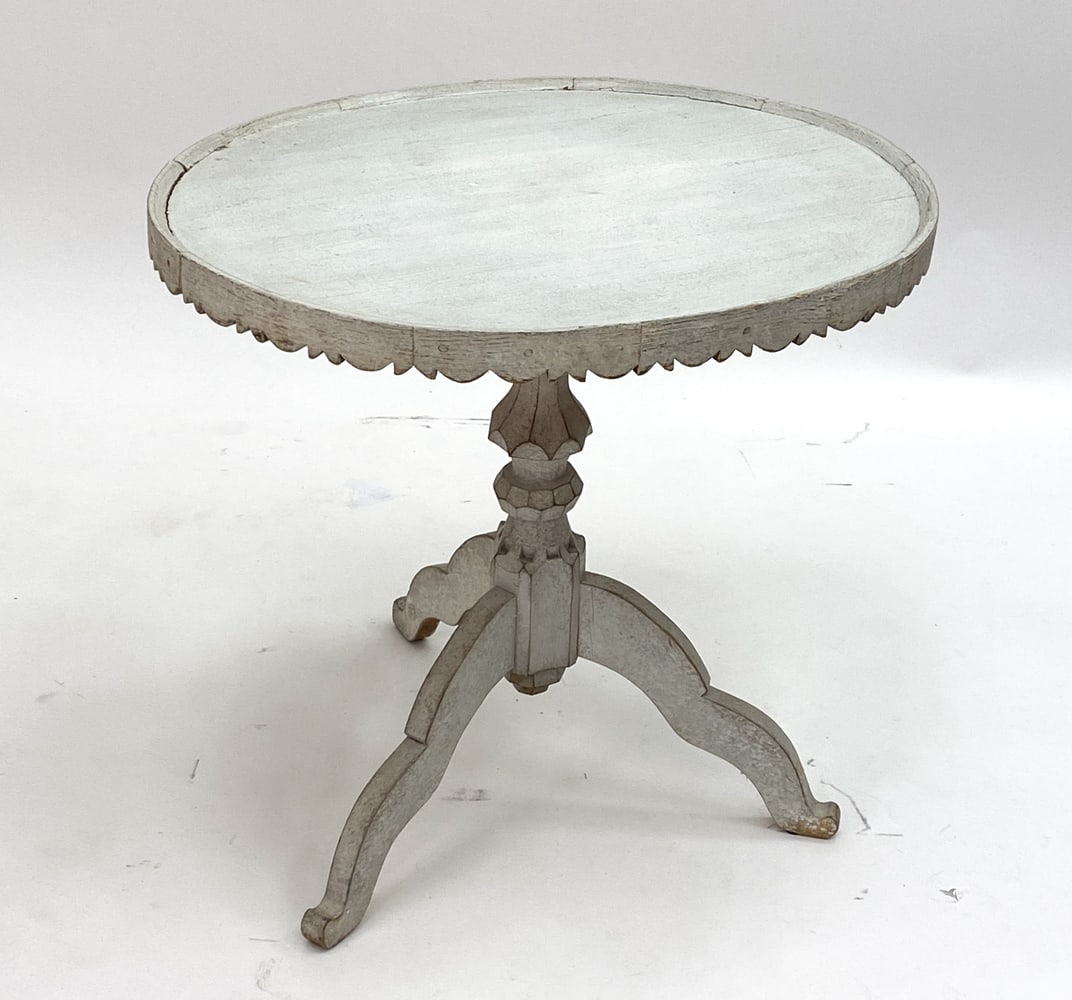 ANTIQUE SWEDISH PAINTED PINE SIDE TABLE (1 of 12)