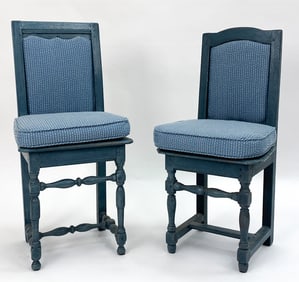 (2) ANTIQUE PAINTED PINE CHILDREN'S CHAIRS