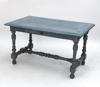 LOUIS XIII STYLE FRENCH COUNTRY PAINTED PINE DESK