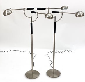 PAIR OF KOVACS W HOLTKOTTER HALOGEN FLOOR LAMPS