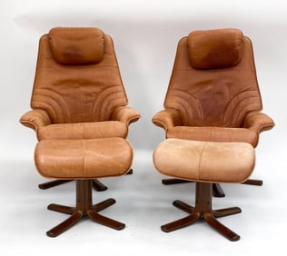 HJELLEGIERDE MOBLER SWEDISH LOUNGE CHAIRS