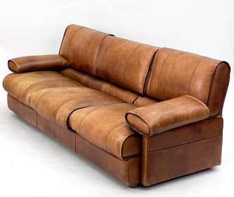 ROCHE BOBOIS ITALIAN SADDLE LEATHER SOFA