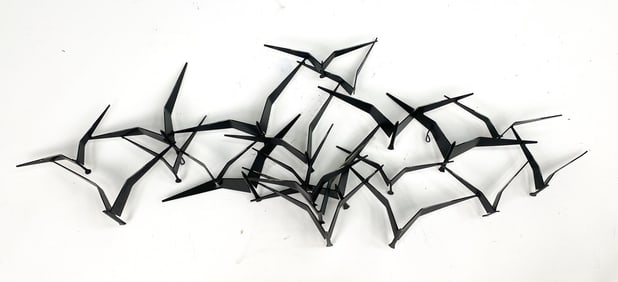 CURTIS JERE "BIRDS IN FLIGHT" WALL SCULPTURE 1972
