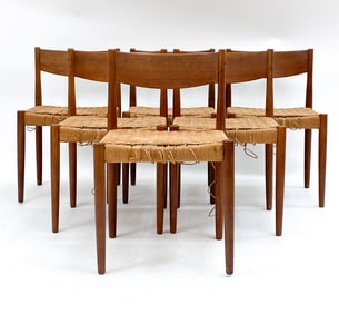 (6) POUL VOLTHER DANISH TEAK DINING CHAIRS C.1960S