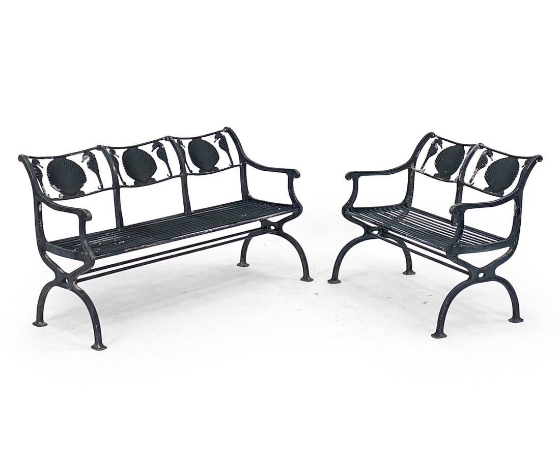 (2) MOLLA CAST ALUMINUM OUTDOOR BENCHES (1 of 20)