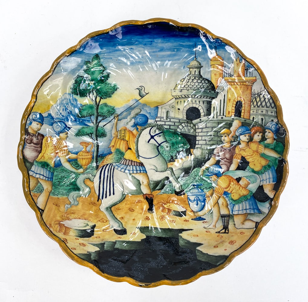 19TH C. ITALIAN MAJOLICA CRESPINA CASTEL DURANTE (1 of 9)