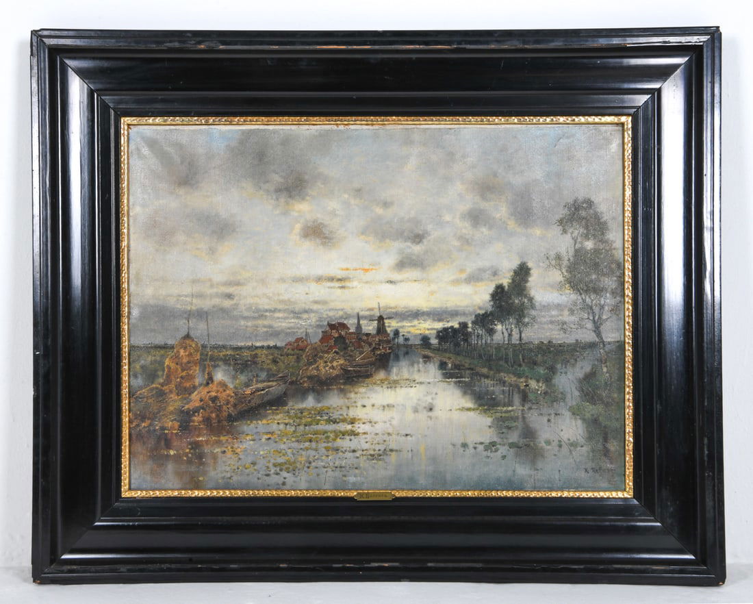 KARL HEFFNER (GERMAN, 1849-1925) LANDSCAPE O/C (1 of 6)