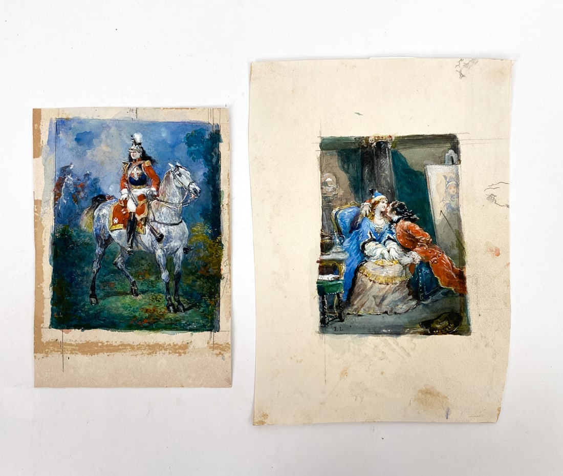 EUGINE LOUIS LAMI (FRENCH, 1800-1890) GOUACHE (1 of 12)