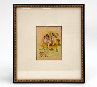 ANTIQUE INDIAN MUGHAL MINIATURE NUDES