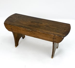 ANTIQUE FRENCH COUNTRY PINE BENCH 19TH C.