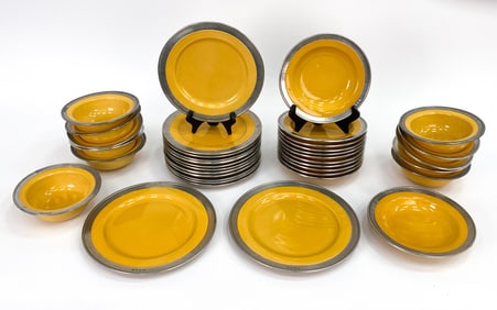 MATCH ITALIAN CONVIVIO CERAMIC & PEWTER DINNERWARE