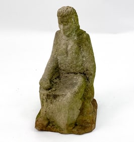 ESER PERCY STONE SCULPTURE OF SEATED WOMAN