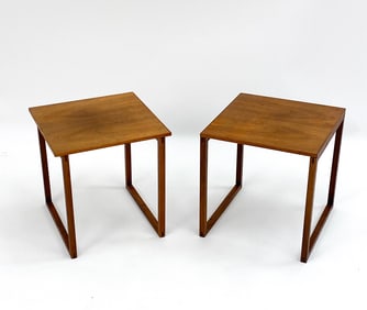 (2) KAI KRISTIANSEN DANISH TEAK SIDE TABLES