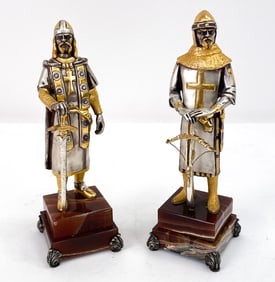 (2) GIUSEPPE VASARI (1934-2005) MEDIEVAL KNIGHTS