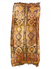 ANTIQUE TURKISH FLAT-WEAVE KILIM RUNNER