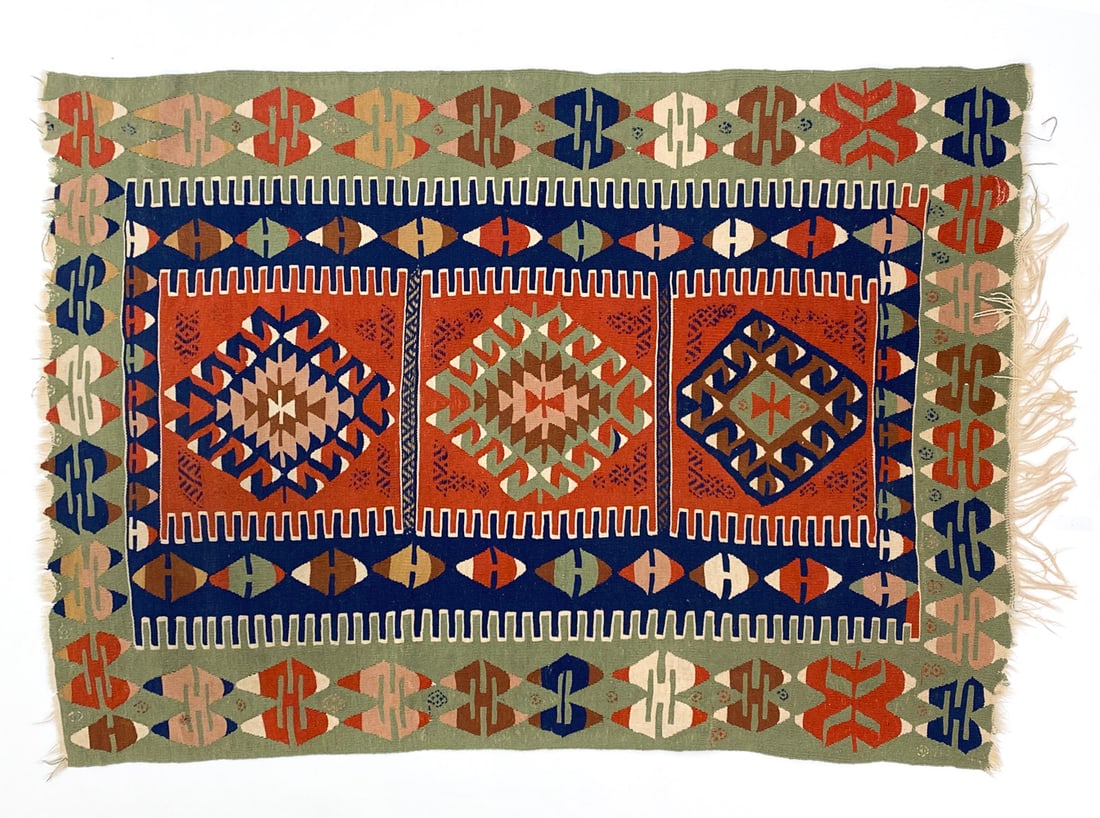 TURKISH HAND-WOVEN WOOL KILIM RUG (1 of 9)