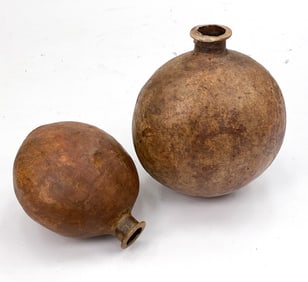 LARGE INDIAN RAWHIDE VESSELS