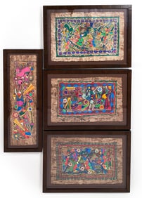 MEXICAN BARK PAINTING GROUPING