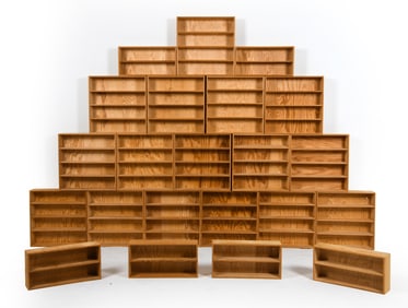 SCANDINAVIAN PINE MODULAR BOOKSHELF GROUPING
