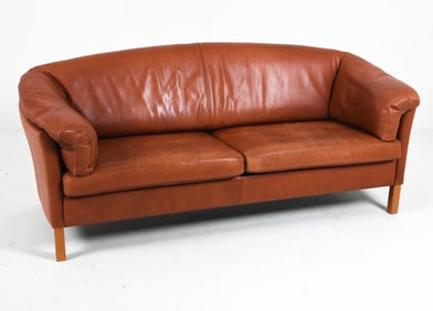 MOGENS HANSEN DANISH LEATHER SOFA C. 1970S