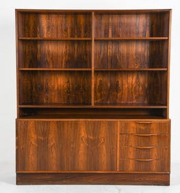 ERLING TORVITS ROSEWOOD BOOKCASE CABINET C. 1960S