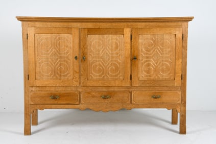 HENNING KJAERNULF STYLE DANISH OAK SIDEBOARD 1970S