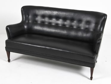 GEORG KOFOED DANISH LEATHER SOFA C. 1940S