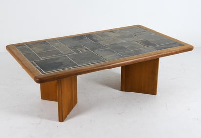 ATTR. SALLINGBOE BEECH & CERAMIC TILE COFFEE TABLE
