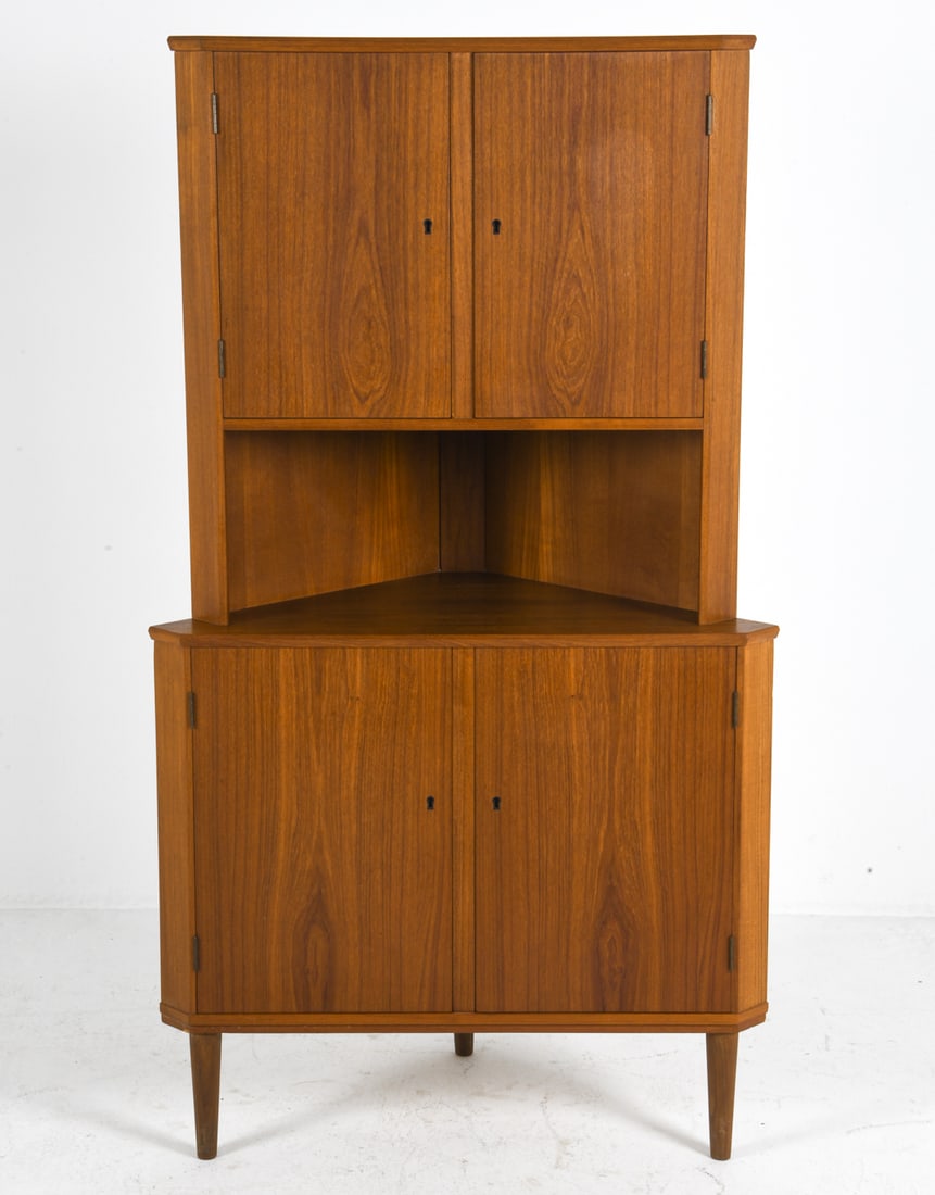 DANISH TEAK CORNER CABINET C. 1960S (1 of 7)
