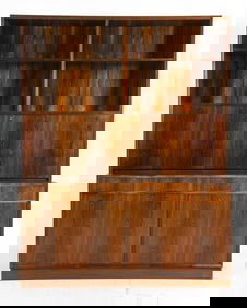 ATTR. OMANN JUN ROSEWOOD BOOKCASE CABINET C. 1960S