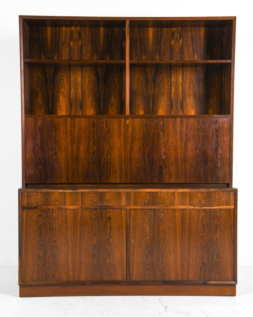 ATTR. OMANN JUN ROSEWOOD BOOKCASE CABINET C. 1960S (1 of 12)