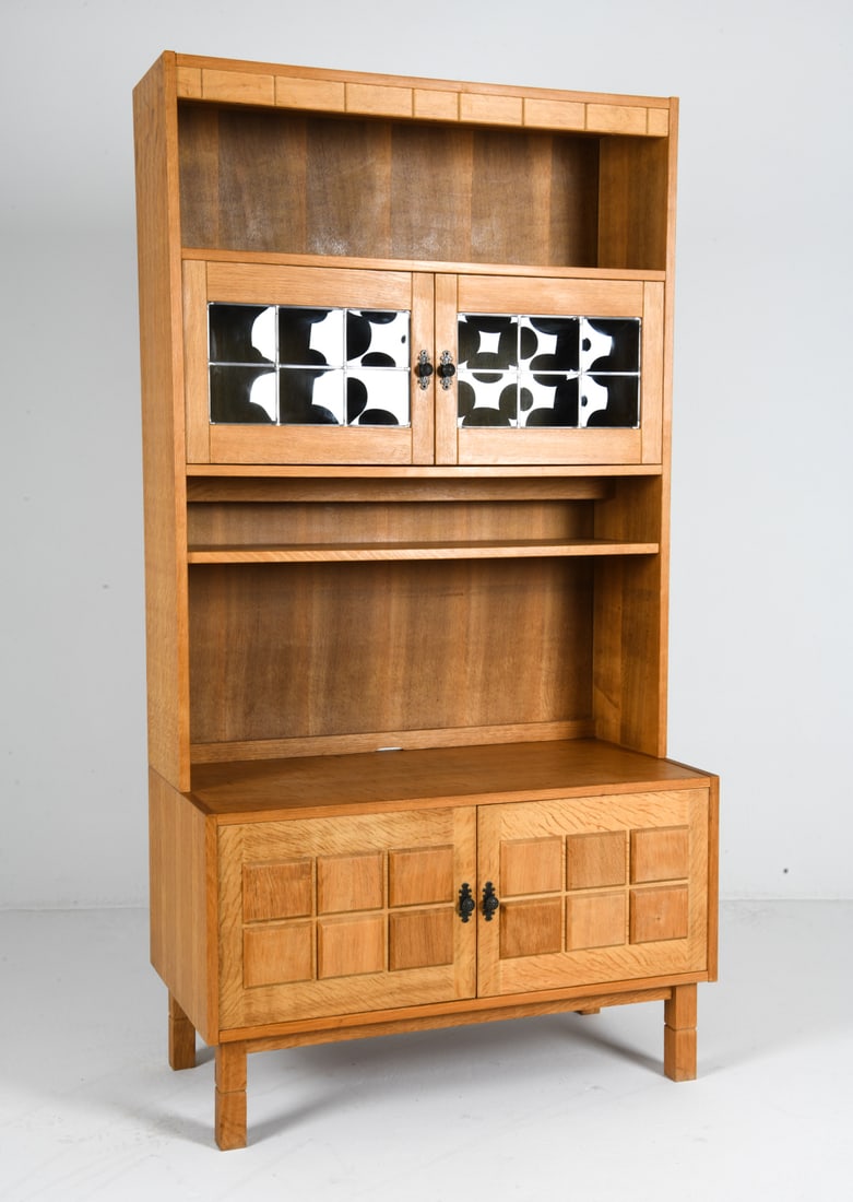 DANISH OAK BOOKCASE CABINET C. 1970S (1 of 13)