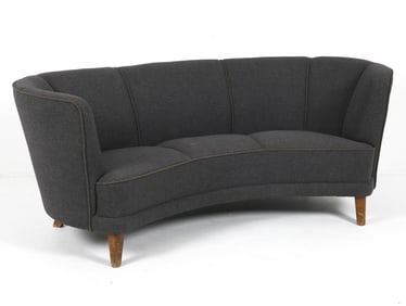 SLAGELSE STYLE DANISH BANANA SOFA C. 1960S