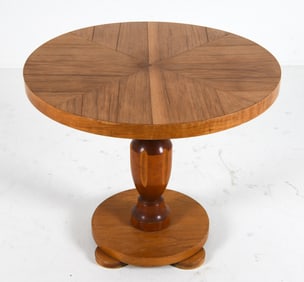 ART DECO SWEDISH WALNUT CENTER TABLE C. 1930S