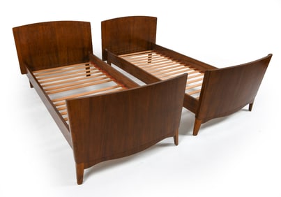 STYLE OF ILLUMS BOLIGHUS TEAK TWIN BED FRAMES