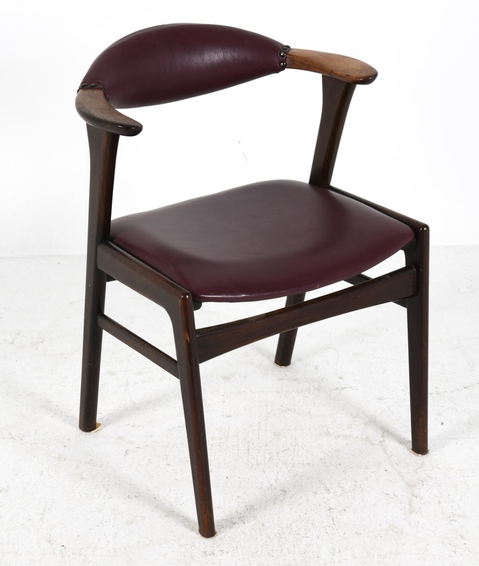 ERIK KIRKEGAARD ROSEWOOD & LEATHER ARMCHAIR 1960S (1 of 11)