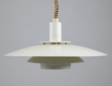 JEKA "JYTTE" DANISH STEEL PENDANT LIGHT C. 1970S