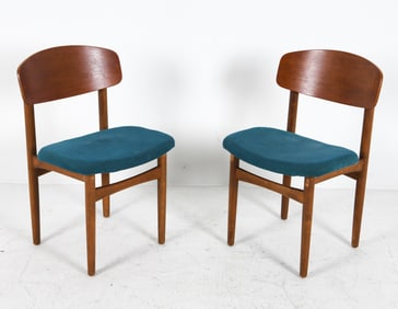 STYLE OF BORGE MOGENSEN TEAK DINING CHAIRS C.1960S