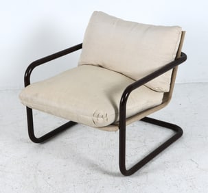 SCANDINAVIAN TUBULAR LOUNGE CHAIR C.1970S