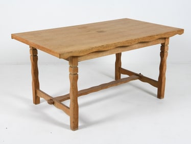 ATTR. HENNING KJAERNULF DANISH OAK EXTENDING TABLE