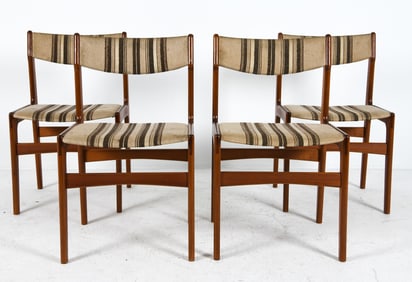 (4) ERIK BUCH DANISH TEAK DINING CHAIRS C. 1970S