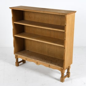 MANNER OF HENNING KJAERNULF OAK BOOKSHELF C. 1970S