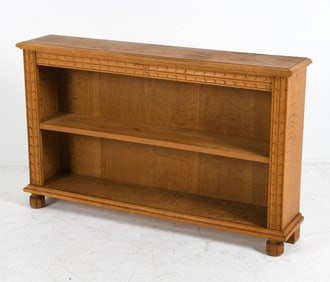 SCANDINAVIAN OAK BOOK SHELF C. 1960S