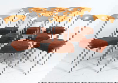 (8) FASEM ITALIAN "ISOLINE" DINING CHAIRS C. 1980S