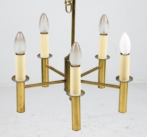MEJLESTROM DANISH BRASS CHANDELIER C. 1970S