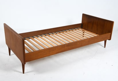 MANNER OF MIKKELSEN TEAK TWIN BED FRAME C. 1960S