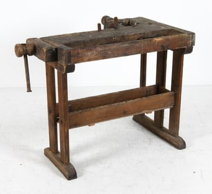 ANTIQUE SCANDINAVIAN CARPENTER'S WORKBENCH 19TH C.