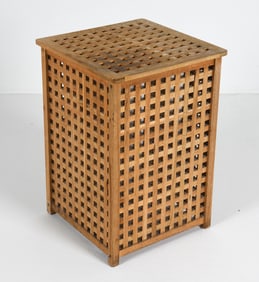 MID-CENTURY DANISH OAK HAMPER C. 1970S